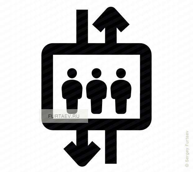 Vector Icon Of People Group In Elevator - Do Not Use Elevator Icon (620x553), Png Download