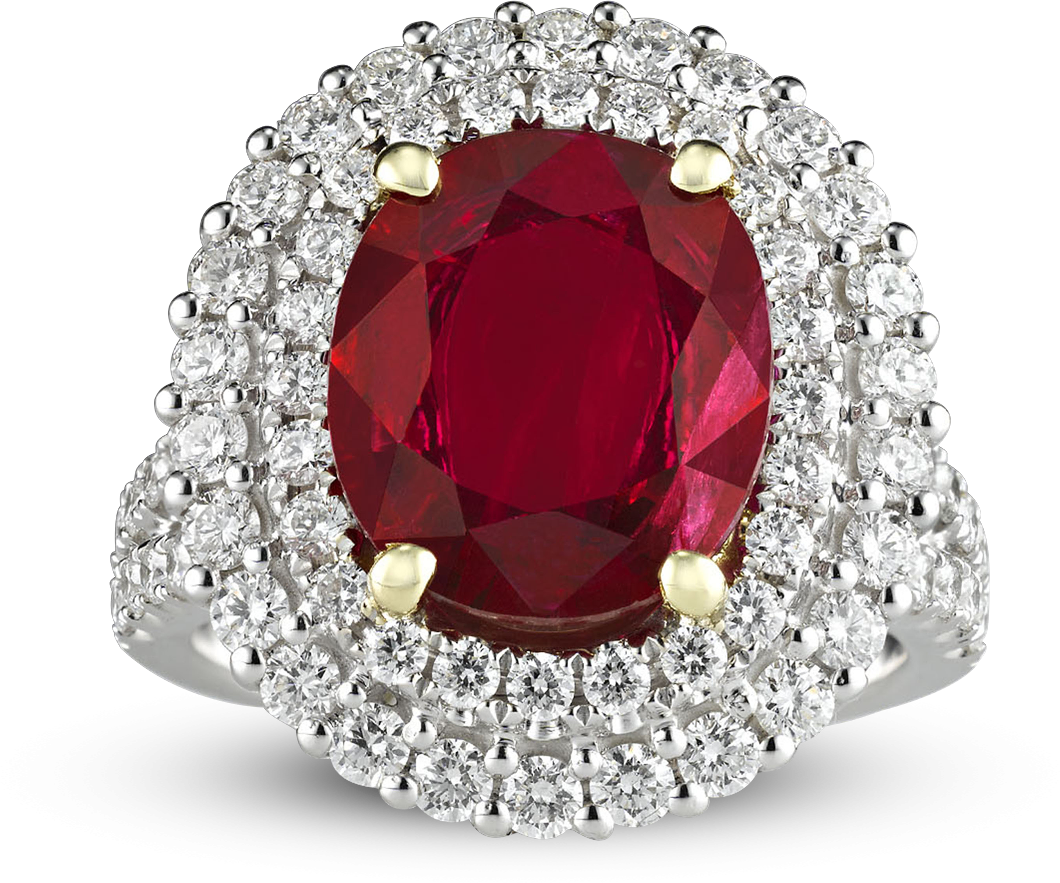 Burma Ruby And Diamond Ring, - Ring (2500x2000), Png Download