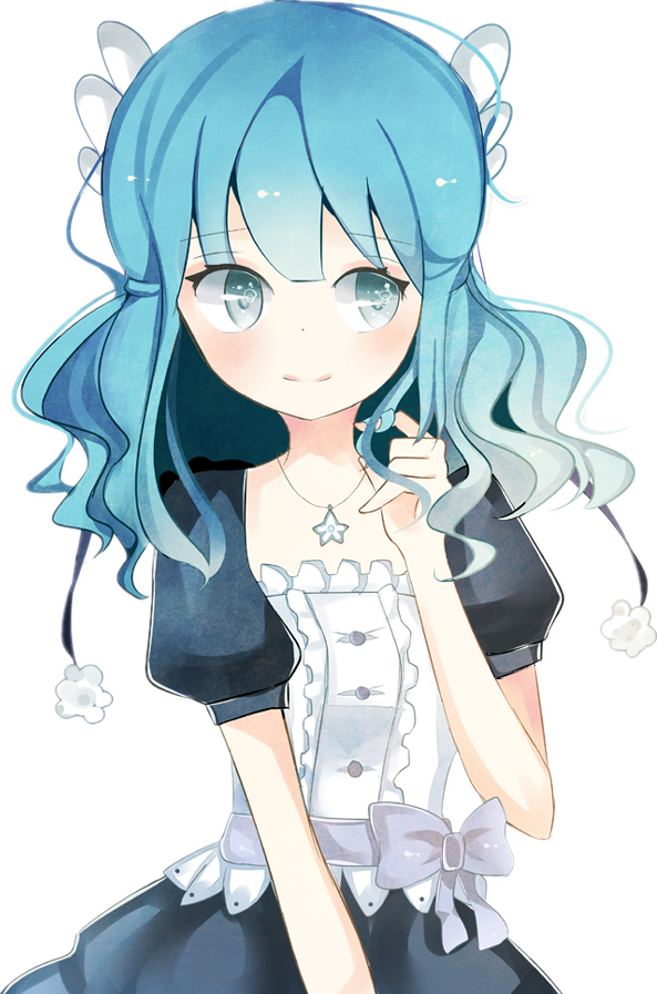 Avatars - Blue Hair Anime Girl Render (593x897), Png Download
