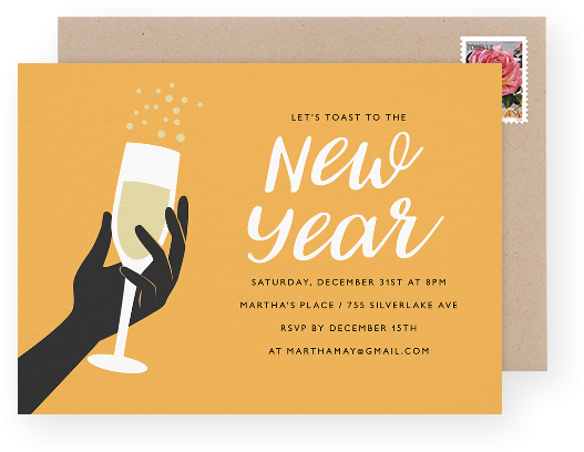 A Bit Of Both Worlds This Fun New Years Eve Party Invite - Graphic Design (600x600), Png Download