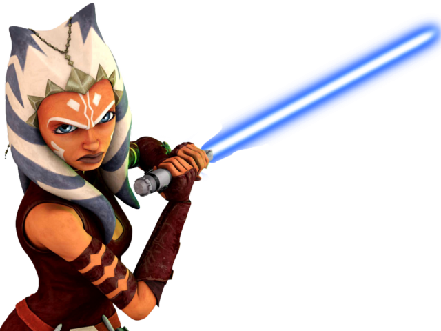 Luke Skywalker Clipart Blue Lightsaber - Ahsoka Tano Blue Lightsaber (640x480), Png Download