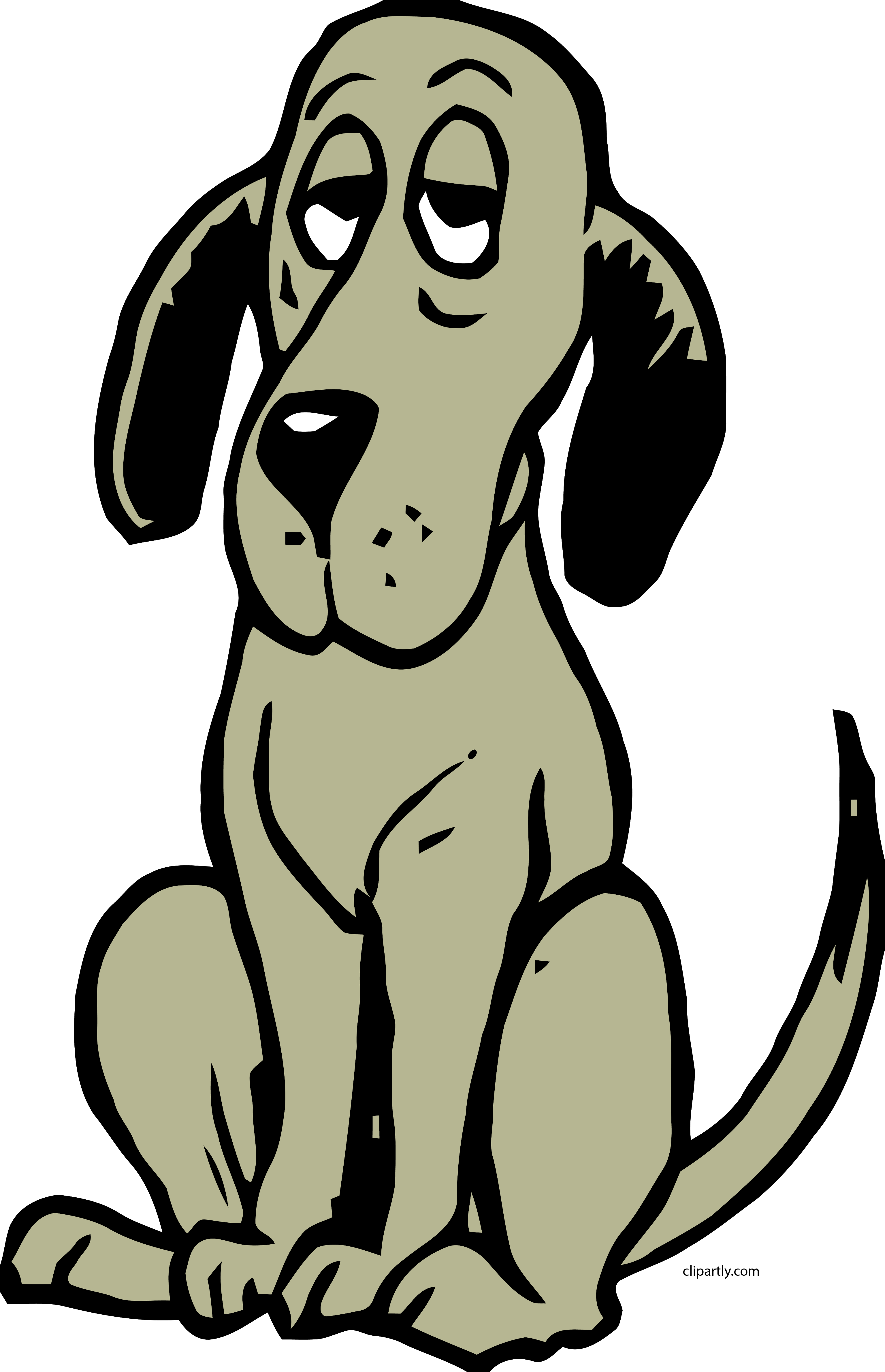 Bored Dog Clipart Png - Dog Coloring Pages For Kids (3070x4760), Png Download