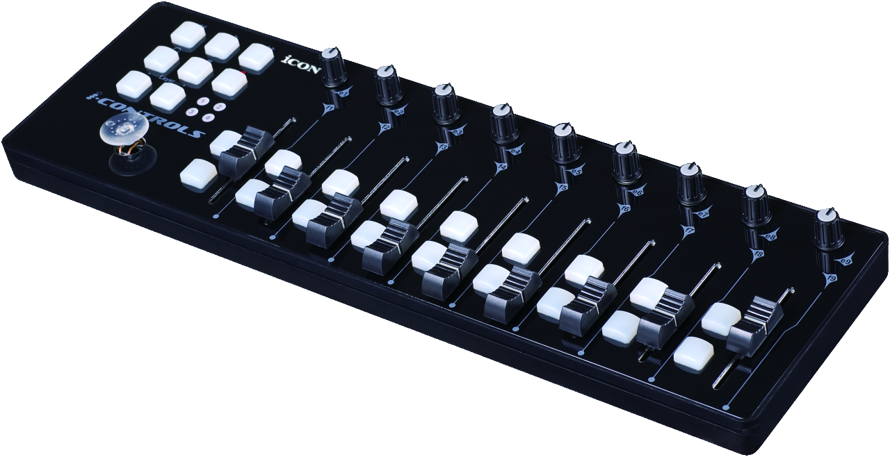 Download Icontrols Black 3d1 Fader Knobs Midi Controller Full Size
