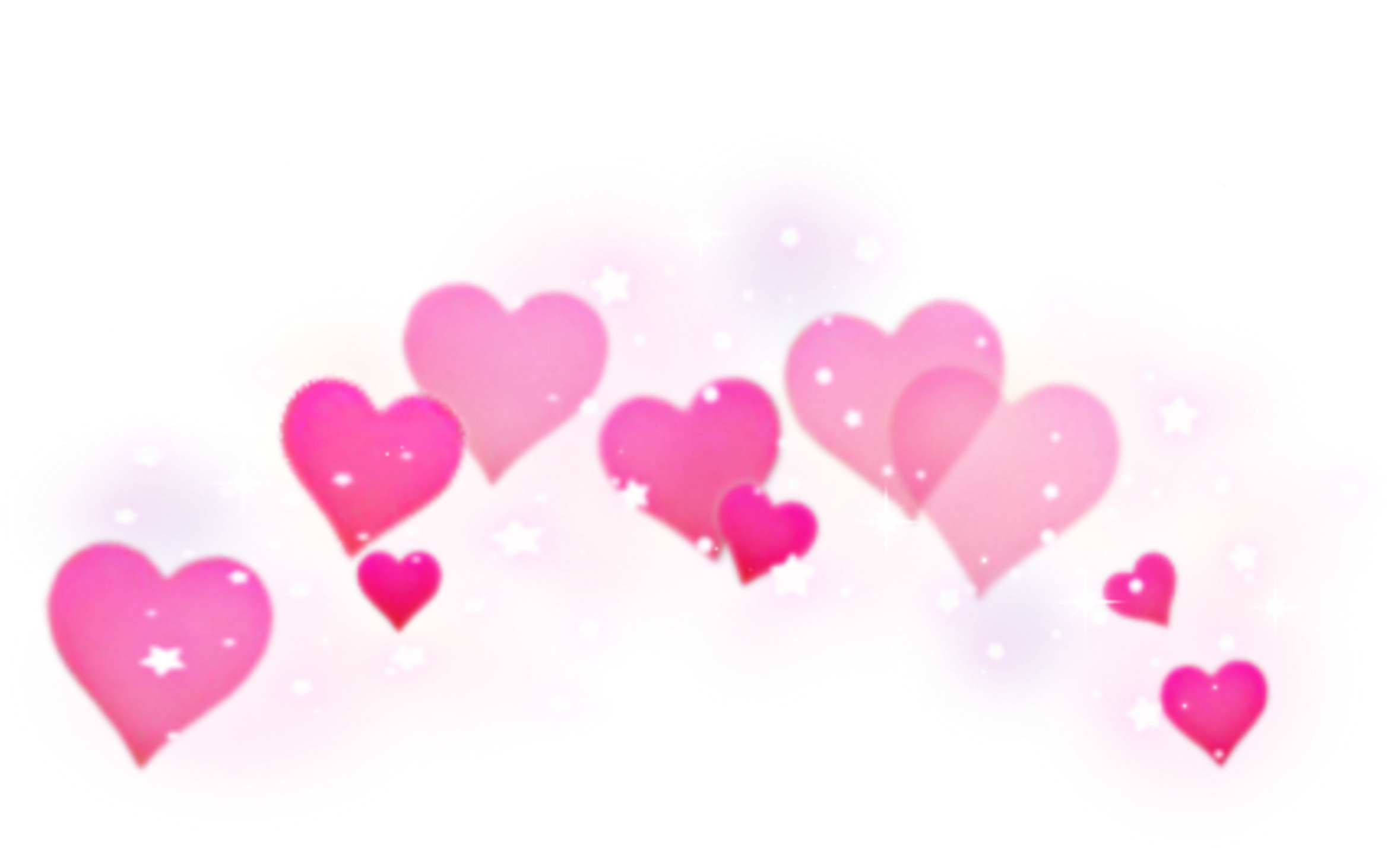 Aesthetic Kawaii Cute Snapchatfilter Girly Png Hearts - Overlay Hearts (2896x2896), Png Download