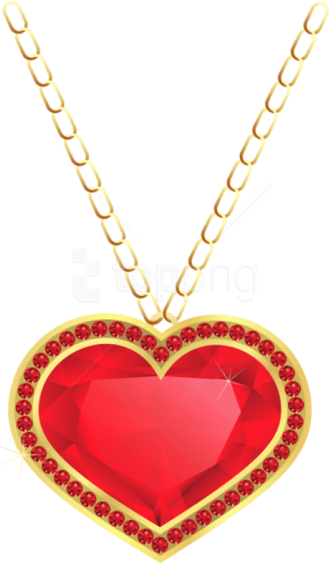 Free Png Red And Gold Heart Pendant Png - Gold Heart Pendant Png (480x826), Png Download