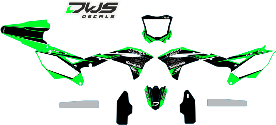 Kawasaki Kxf 250 2017-2018 Set - Aprilia Sxv 450 Decals (1024x502), Png Download