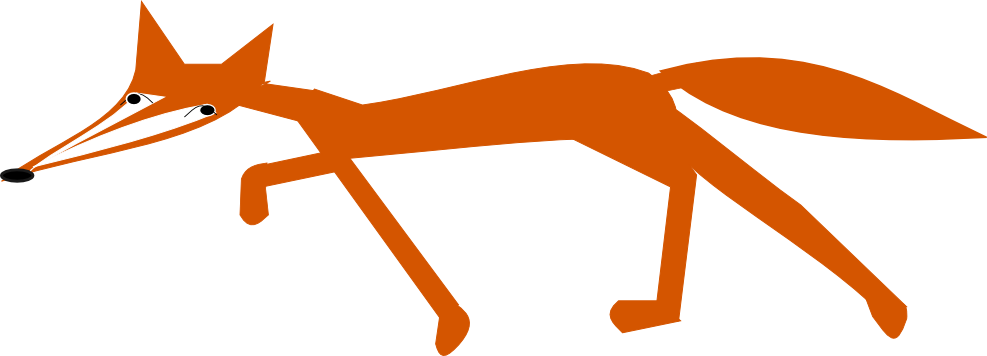 Fox, Clipart Graphic (987x356), Png Download