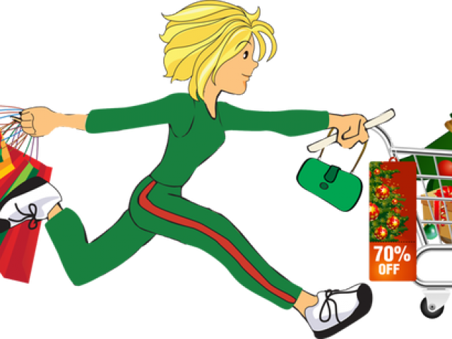 Thanksgiving Clipart Shopping - Black Friday Clip Art Free (640x480), Png Download