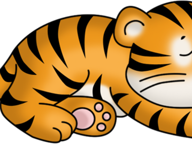 Tiger Clipart Sleeping - Sleeping Tiger Clipart (640x480), Png Download