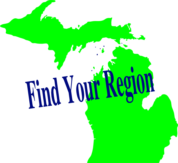 Michigan Region Clip Art - State Of Michigan (600x550), Png Download