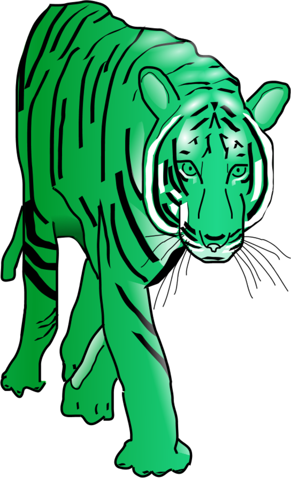 Vector Clip Art - Shiv Sena Tiger Vector (600x987), Png Download