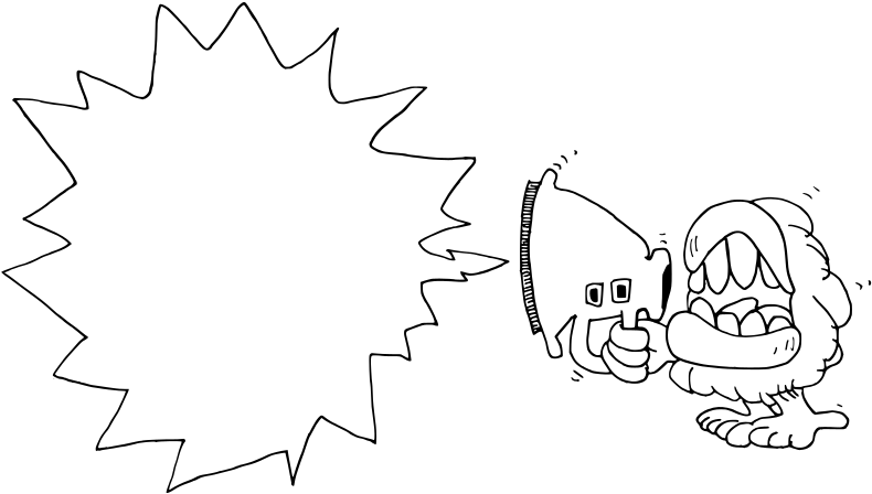 This Png File Is About Loud , Comic , Calling Out , - Line Art (800x452), Png Download