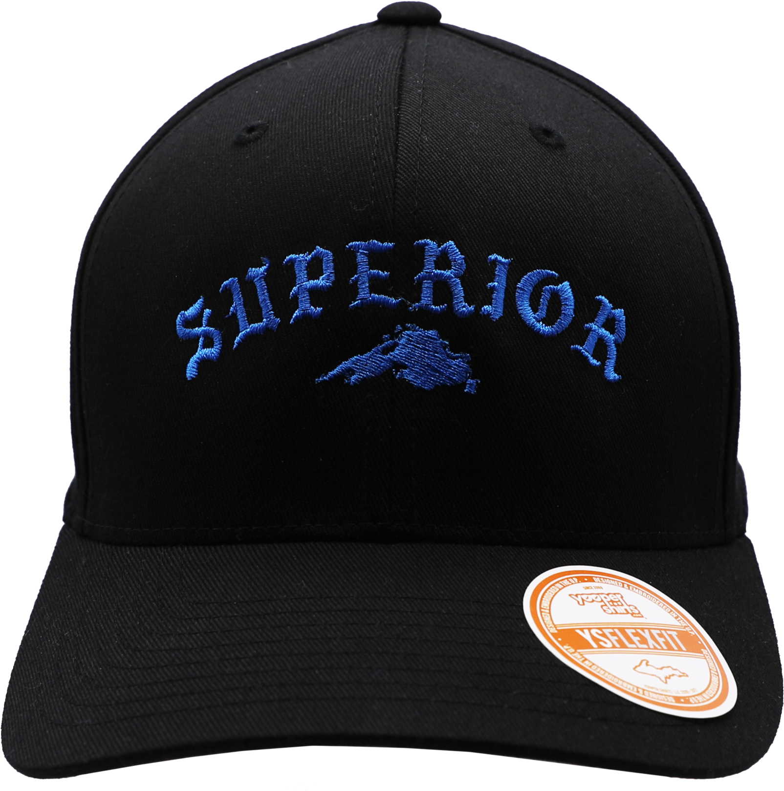 "superior " Black Flexfit Structured Cap - Baseball Cap (2048x2048), Png Download