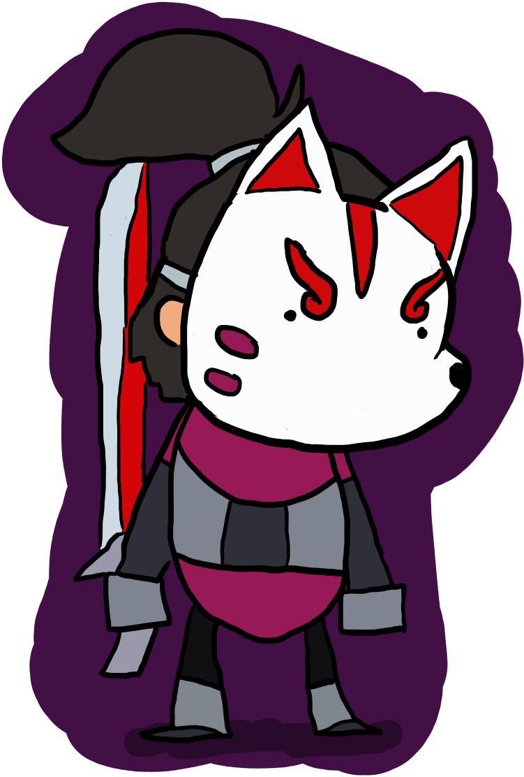 Clunse - Brawlhalla Hattori Kitsune (751x1112), Png Download