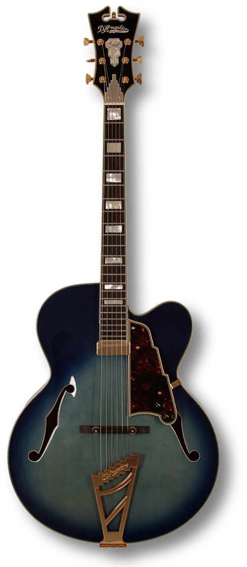 D'angelico Exl-1 Guitarras, Vampiros, Musicales, Guitarra - D Angelico Atlantic Deluxe (500x1135), Png Download