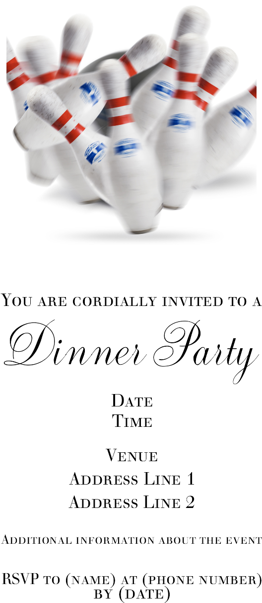 Bowling Pins Invitations Bowling Party, Bowling Pins, - Bowling Pins Knocked Over (592x1368), Png Download