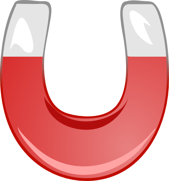 Vector Horseshoe Magnet - Horseshoe Magnet Clip Art (552x594), Png Download