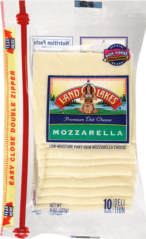 Sliced Mozzarella Cheese - Land O Lakes Deli Sliced To Order White American Cheese (800x800), Png Download