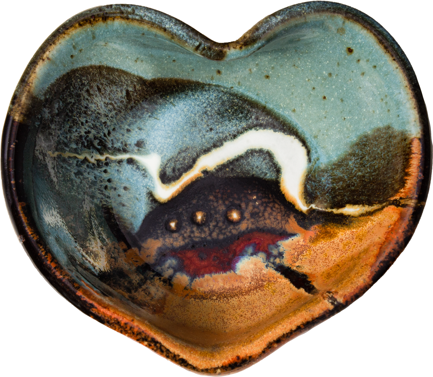 Sage-brown Handmade Pottery Heart Bowl - Heart (1920x1280), Png Download