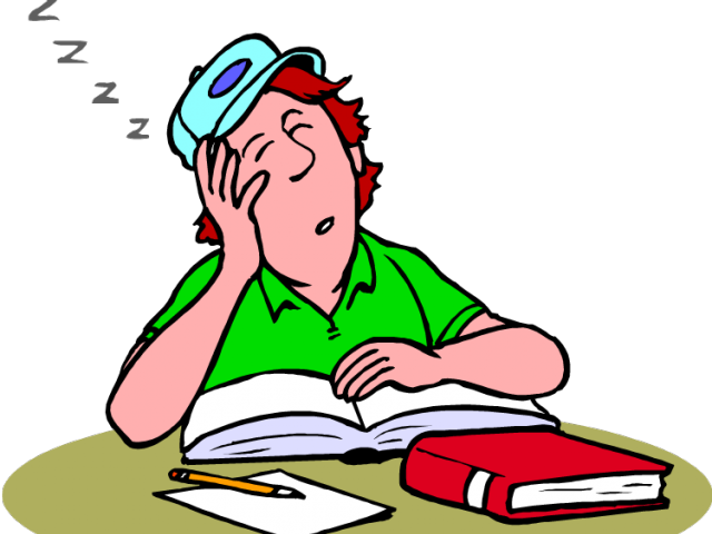 Sleepy Student Cliparts - Sleepy Clipart Png (640x480), Png Download