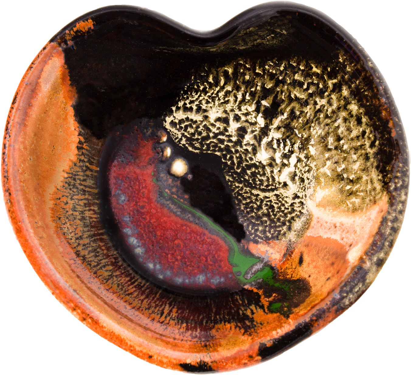 Earth Tones And Red Heart Bowl - Macro Photography (1920x1280), Png Download