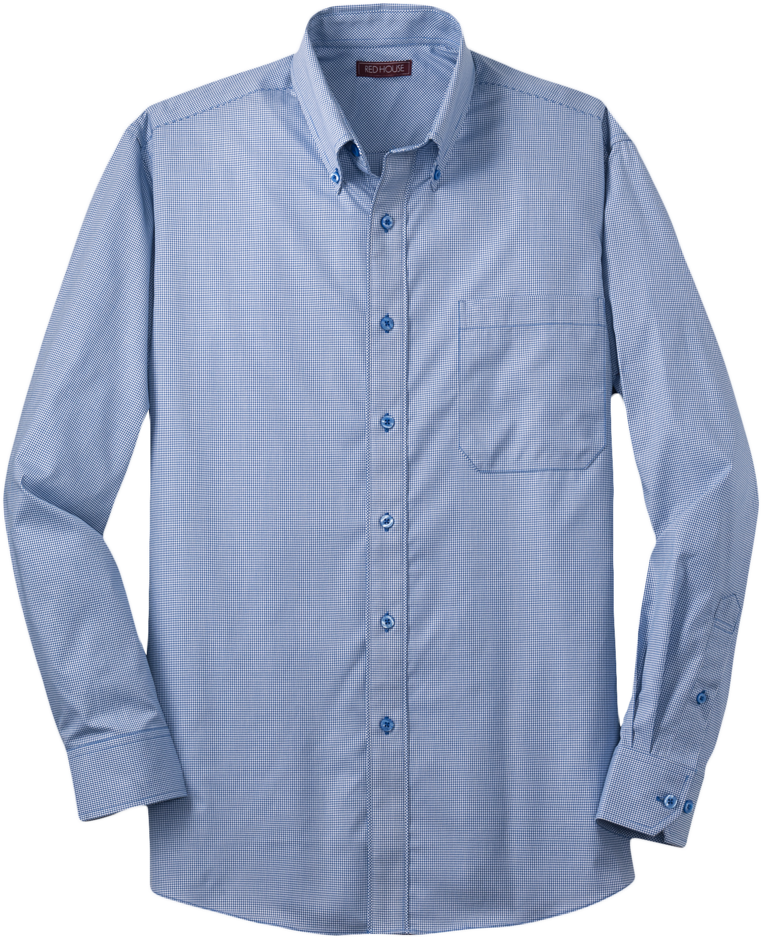 Mini Check Non Iron Button Down Shirt - Button Down Shirt Png (1920x1920), Png Download