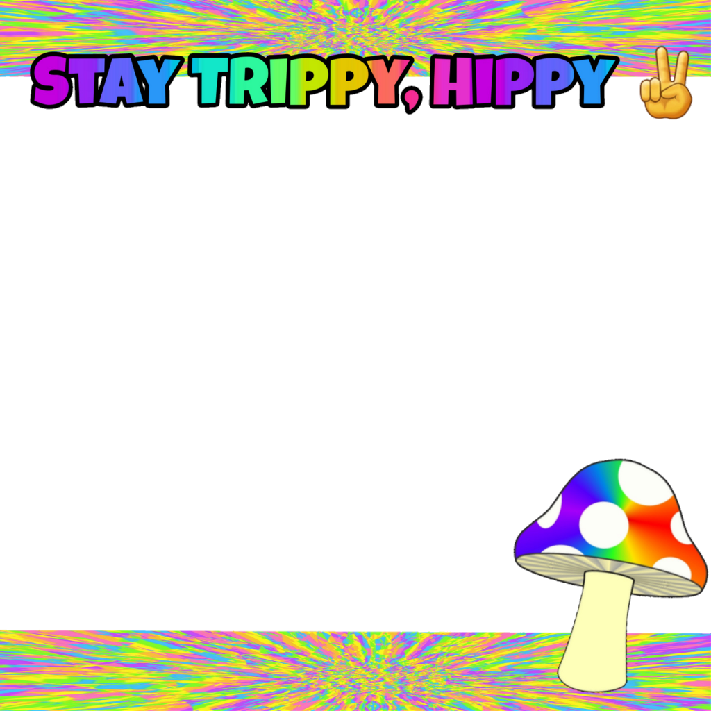 #trippyhippy #trippy #hippy #hippie #mushroom #rainbow - Mushroom (1024x1024), Png Download