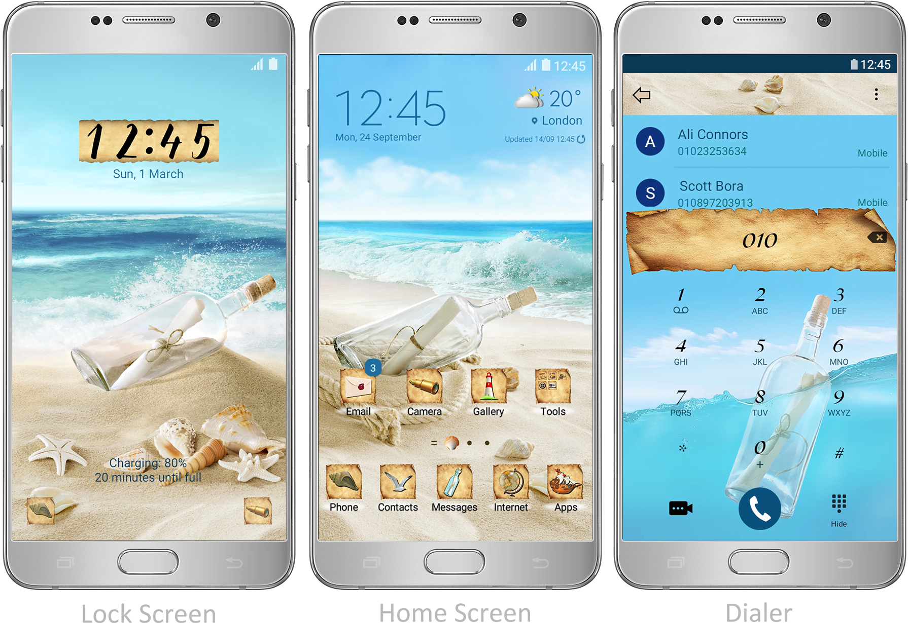 Message In A Bottle - Samsung Galaxy (1789x1240), Png Download