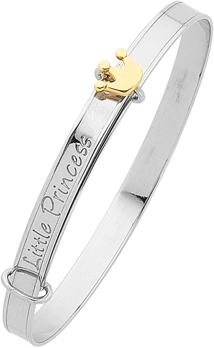 Sterling Silver Little Princess Bangle - Bangle (606x774), Png Download