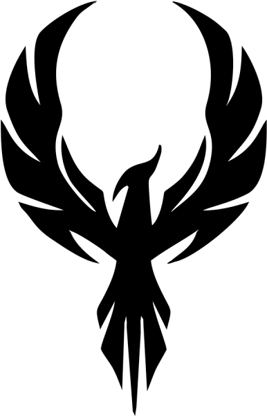 Eagle Phoenix Fire - Silhouette Of A Phoenix (600x600), Png Download