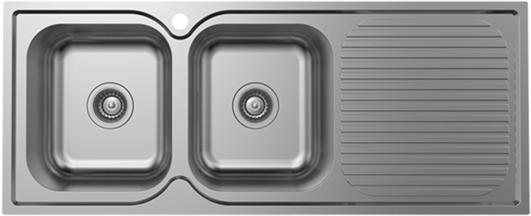 Mondella 1180mm Stainless Steel Cadenza Left Hand Double - Kitchen Sink (800x800), Png Download