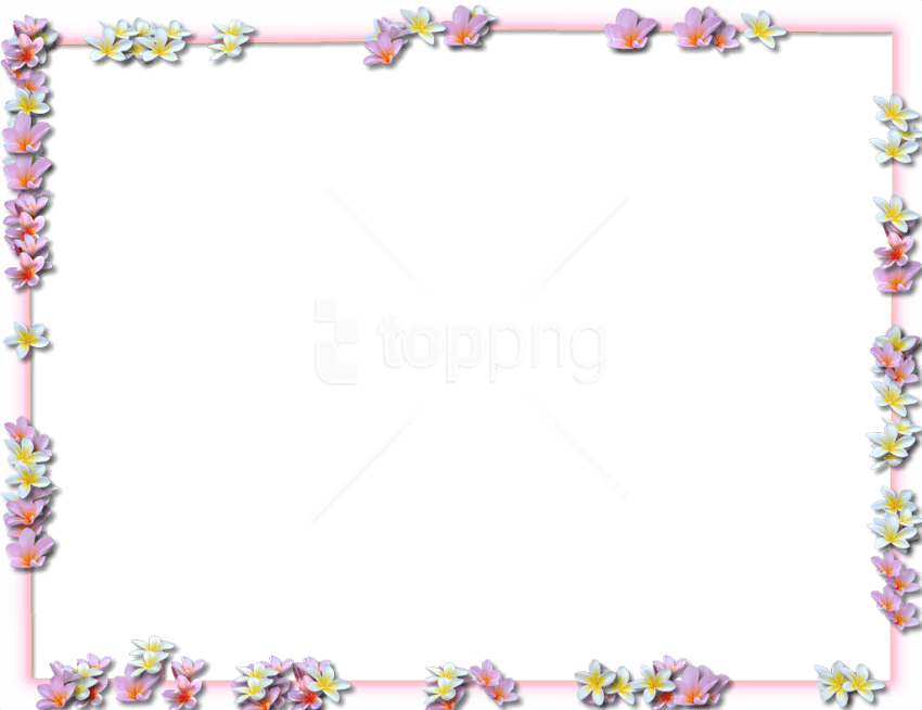 Free Png Flowers Borders Png Pic Png - Flowers Borders Images Png (850x654), Png Download