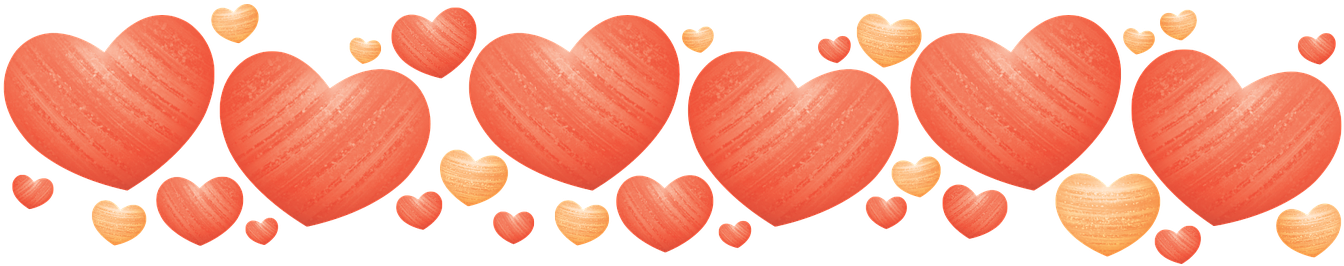 Heart Shimmer Gold Red Border Festive Celebrate - Heart Border Horizontal Png (1360x340), Png Download