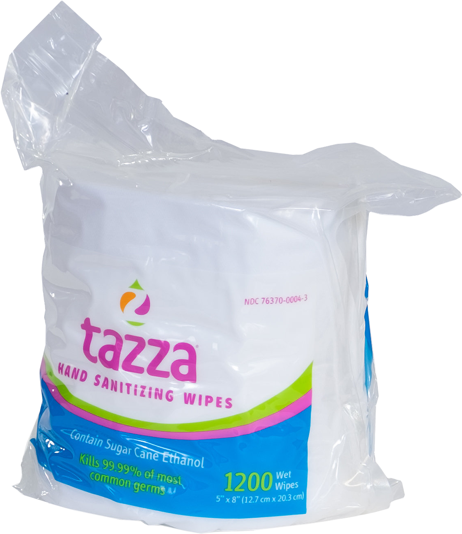 Tazza® Alcohol-based Hand Sanitizing Wipes - Plastic (1000x1131), Png Download