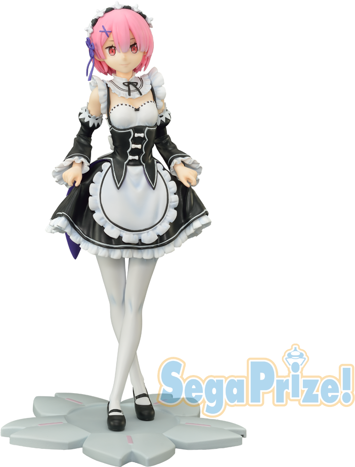 Zero Starting Life In Another World Ram Curtsey Premium - Re Zero Ram Figurine (1000x1000), Png Download