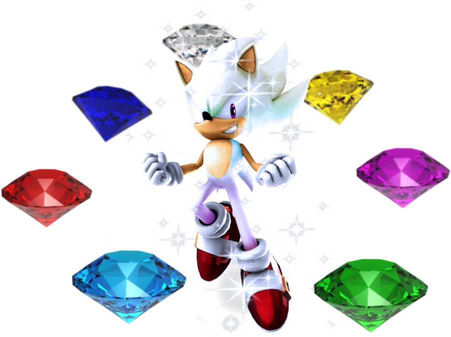 Sonic The Hedgehog, Hedgehog, Silver The Hedgehog, - Hyper Sonic Chaos Emeralds (1023x758), Png Download