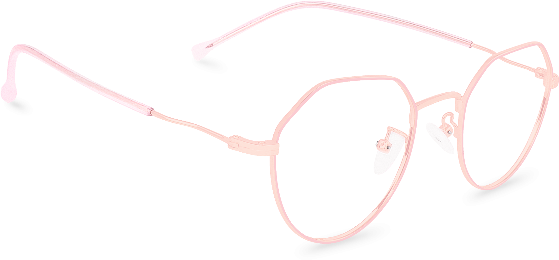 Corner View Of Osbourne Pink Oval Glasses Made From - Tints And Shades (1800x1200), Png Download