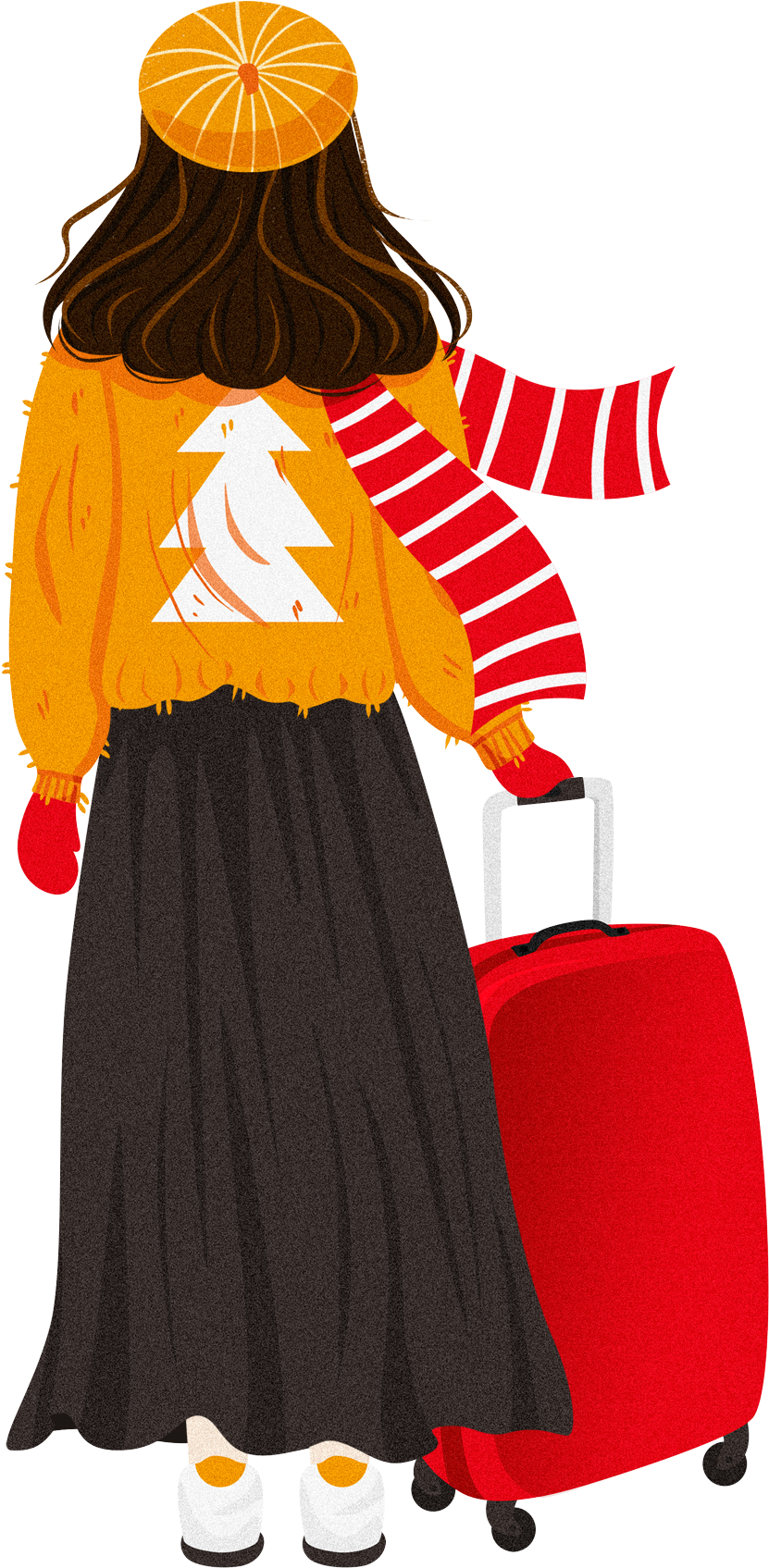 Girl New Year Baggage Home Png And Psd - Skirt (2000x2000), Png Download