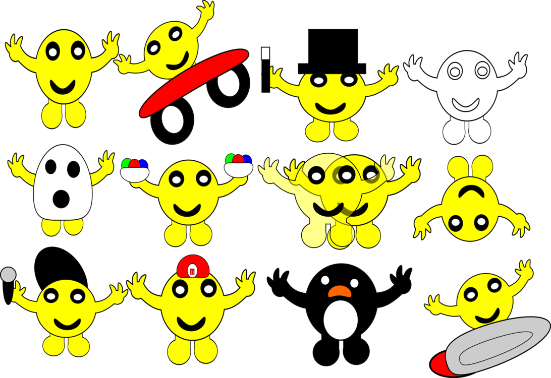 Smiley Emoticon Happiness Laughter - Cartoon (1092x750), Png Download