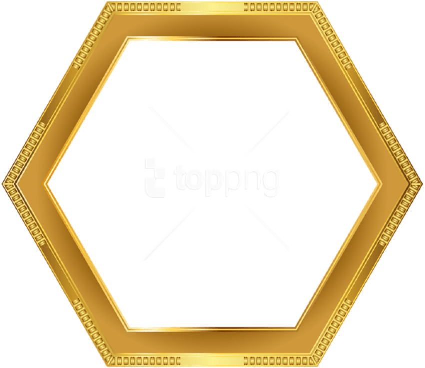 Free Png Download Deco Gold Border Frame Clipart Png - Platter (850x737), Png Download