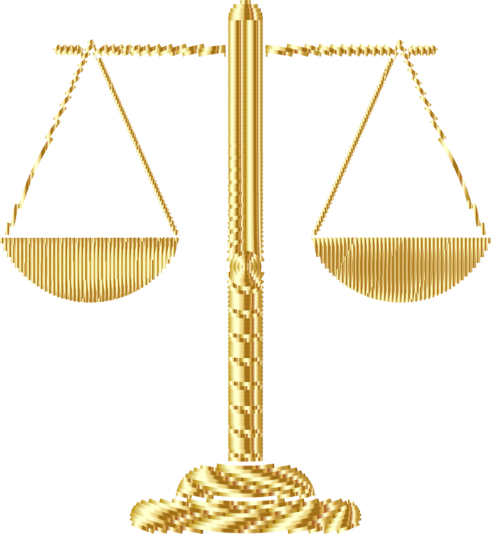 Measuring Scales Computer Icons Lady Justice Measurement - Gold Law Scales (690x750), Png Download