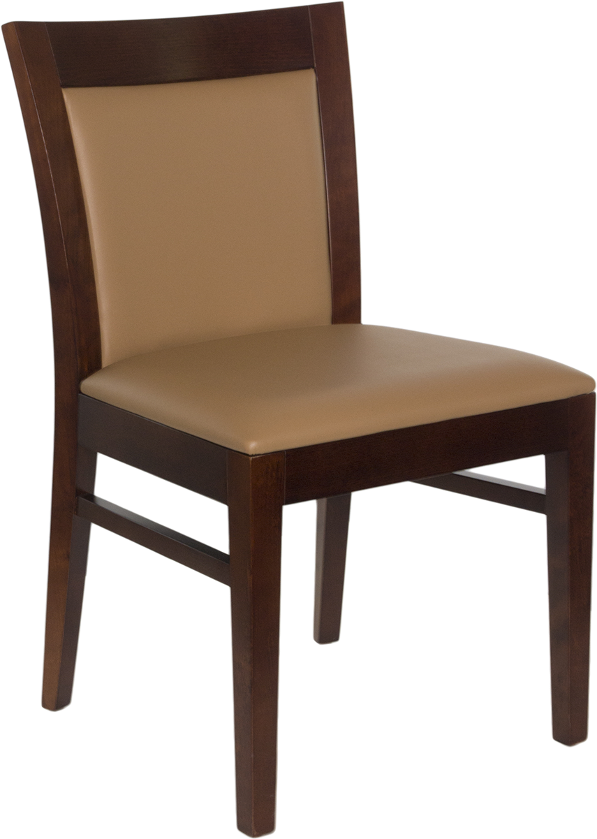 Restaurant Wood Upholstered Square Inset Back Chair - Krzesła Orzech (1200x1200), Png Download