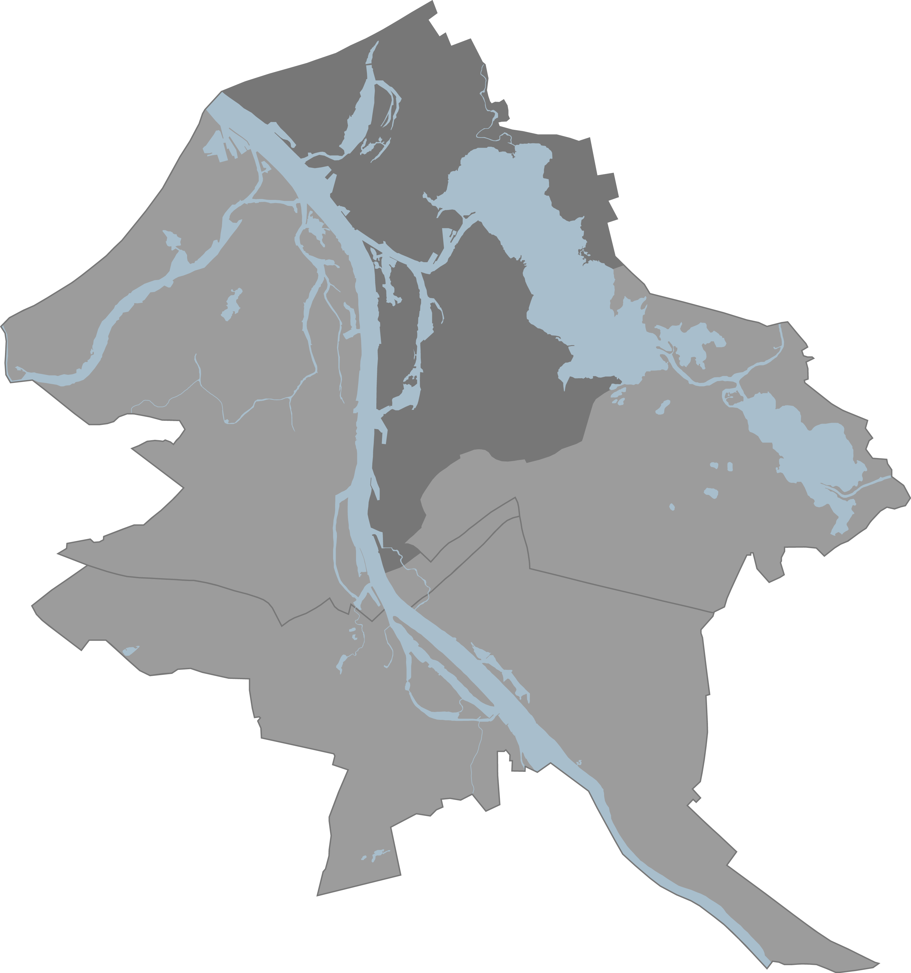 Riga Ziemelu Rajons Karte - Āgenskalna Karte (2912x3110), Png Download