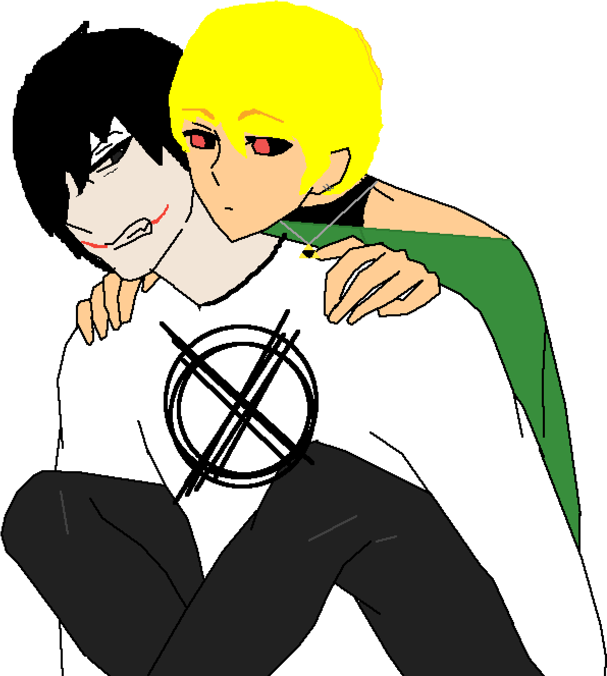 Credit To Artist I Just Did Jeff The Killer - Cartoon (1332x1400), Png Download