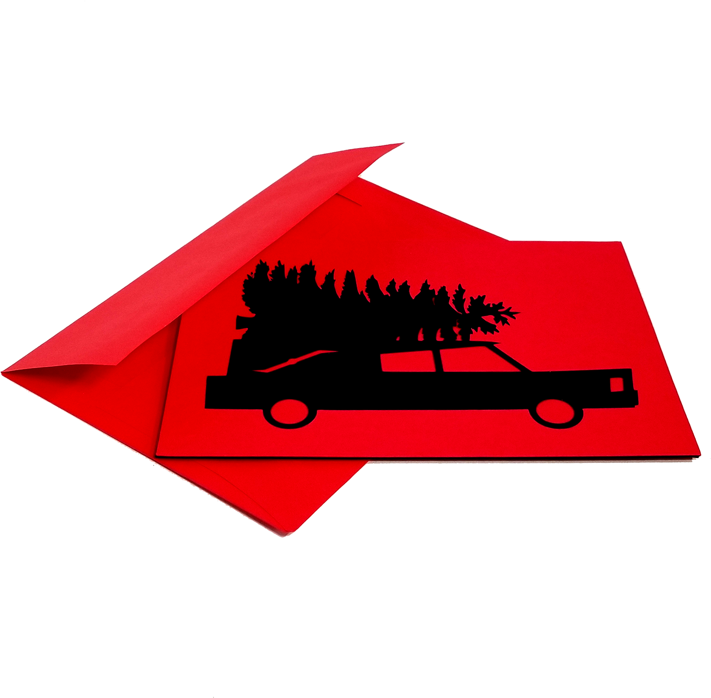 Hearse With Christmas Tree - Silhouette (1500x1500), Png Download