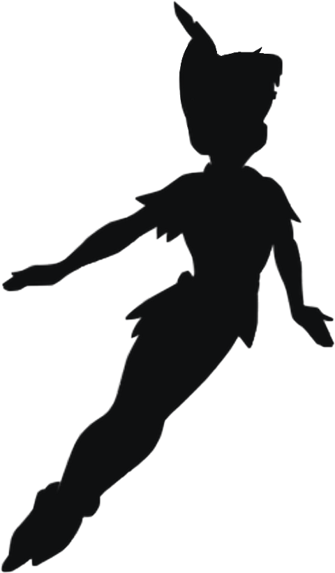 Disney Peter Pan Silhouette Clipart , Png Download - Silhouette Peter Pan Clipart (480x821), Png Download