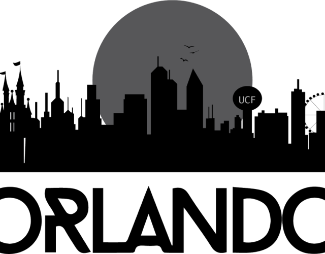 Project Description - Orlando Skyline Silhouette (640x500), Png Download