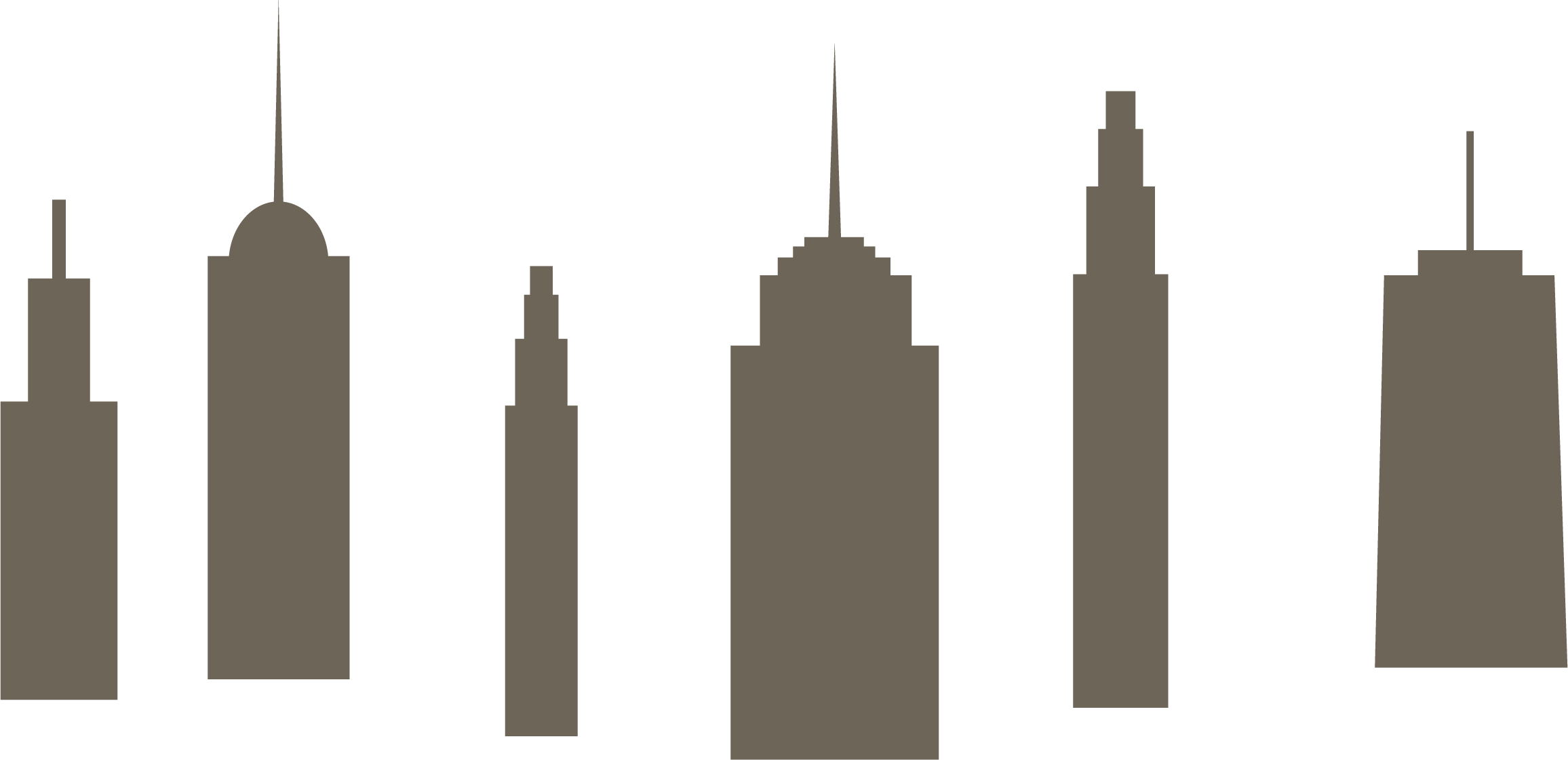 Magnifying Glass Image Arrow City Brown Skyline - Illustration (2312x1121), Png Download