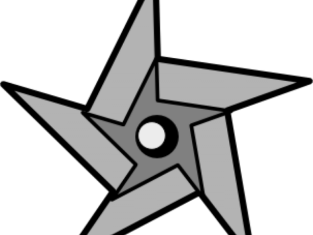 Ninja Clipart Silhouette - Printable Ninja Stars (640x480), Png Download
