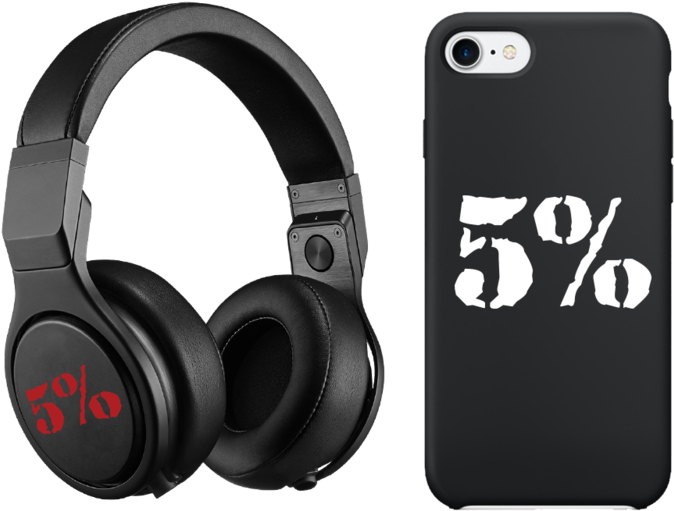 5% Mini Logo Decal - Beats Headphones (800x800), Png Download